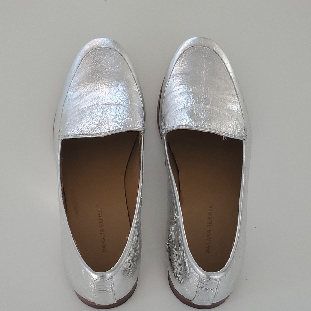 Banana Republic Demi Light Rose Gold Metallic Flat Loafers